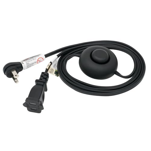 FIRMERST Foot Switch Extension Cord, 6 Feet, Black