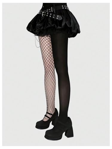 SweatyRocks Women's Mesh Fishnet Tights High Waist Pantyhose Goth Party Tights Stockings4