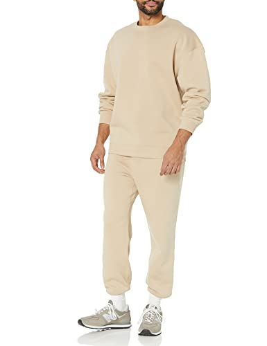 Amazon Essentials Men's Oversized-Fit Crewneck Sweatshirt, Midweight, Casual (Available in Big & Tall), Tan, Large - image 7