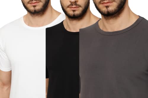 Image of T-Shirt for Men - 100% Cotton Casual T-Shirt | Half Sleeve, Round Neck 4 Way Stretch Fabric | Slim Fit T-Shirt