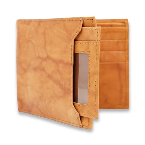 Image of AG Wallets Leather Wallet for Men - Sliding 2-in-1 Bifold Wallet with Removable Card Holder & RFID Protection - Premium Travel Wallet - Versatile & Functional Design - Tan