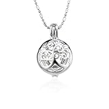 LGSY 5PCS Tree of Life Cage Pendants for Pearl Jewelry Making Silver Plated, Design Cage Pendants for Women