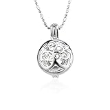 LGSY 5PCS Tree of Life Cage Pendants for Pearl Jewelry Making Silver Plated, Design Pearl Cage Pendants for Adorable Gift