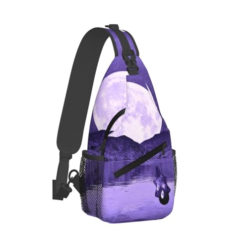Bolso Pecho Morado Supermoon Crossbody para Senderismo miniatura 2