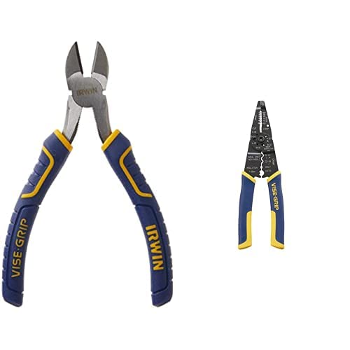 IRWIN VISE-GRIP Diagonal Cutting Pliers, 6", 2078306 & IRWIN VISE-GRIP Multi-Tool Wire Stripper/Crimper/Cutter, 2078309