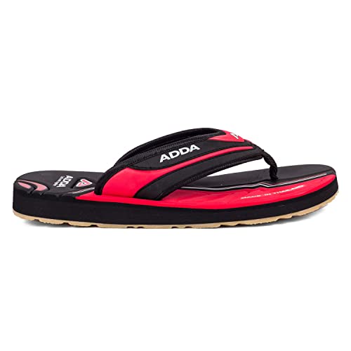 Image of ADDA Men's Slipper (BLACK /RED, numeric 6)