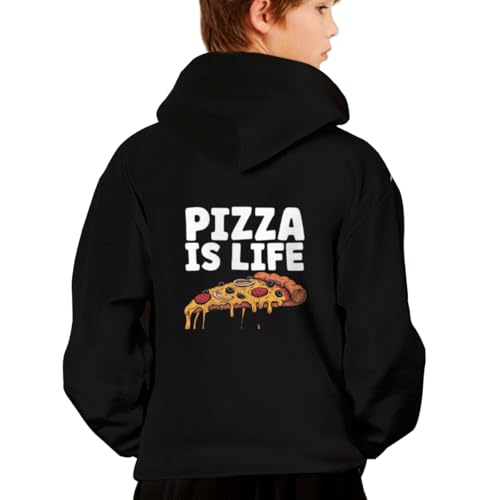 Cute Pizza Lovers Italian Food Hoodies for Teen Girls Boys Lightweight Kangaroo Pocket Sweatshirt2
