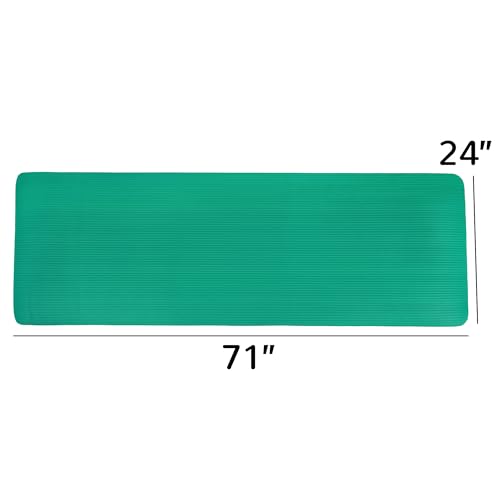 Signature Fitness Everyday Essentials - Esterilla de Yoga Extra Gruesa de Alta Densidad antidesgarros de 1/2 Pulgada con Correa de Transporte - Imagen 4