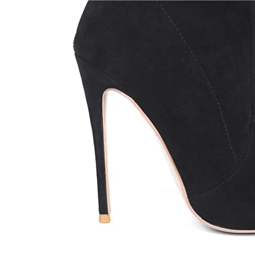 Cuissardes pour femmes élastiques à talon aiguille de 12 cm et bout pointu - 3