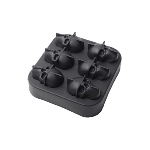 Molde de silicona para cubitos 3D calavera miniatura 2