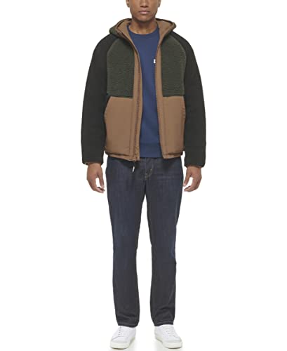 Levi's Men's Mixed Media Color Block Sherpa Hoody2