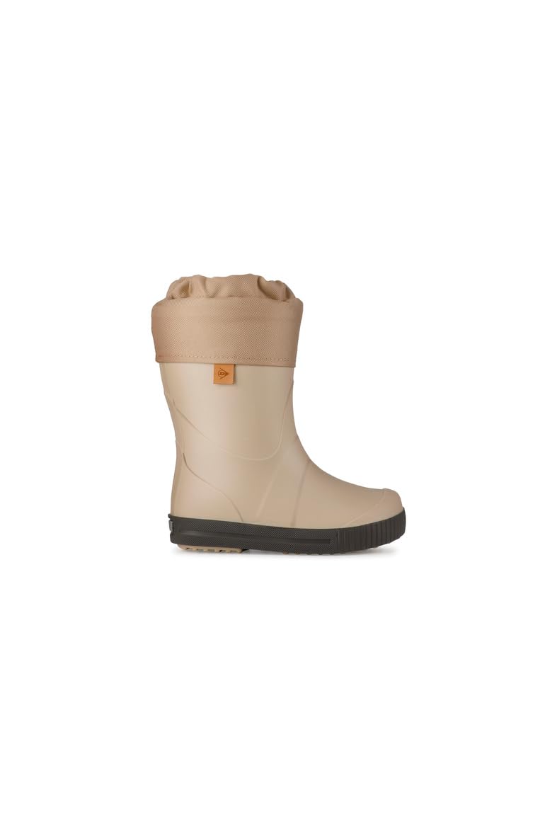 DUNLOP Puddle Jumper - Botas Impermeables para Niños y Niñas – Botas de Agua y Nieve Aisladas - Beige – Tallas 35/36