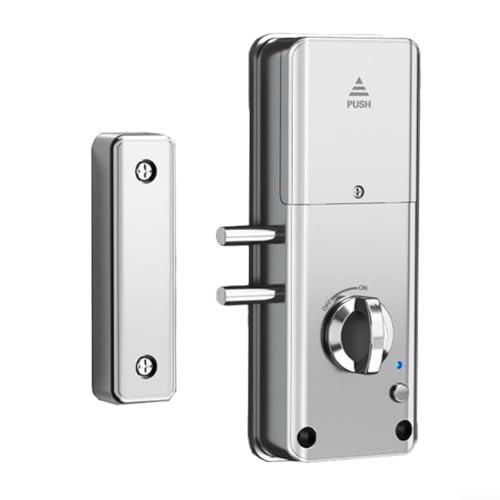 CARMOTTER Smart Lock, serratura biometrica, serratura WiFi Smart per porta, controllo app TTlock, serratura di sicurezza domestica (argento)