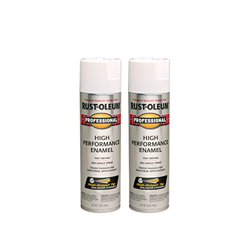 Image of Rust-Oleum 7592838-2PK Professional High Performance Enamel Spray Paint, 15 oz, Gloss White, 2 Pack