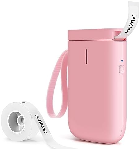 JADENS Label Maker Machine, D11 Portable Bluetooth Printer for Labeling, Home, Office, Organization, Mini Label Maker Machine with Tape, Multiple Templates Available for Phone, Handheld Labeler, Pink