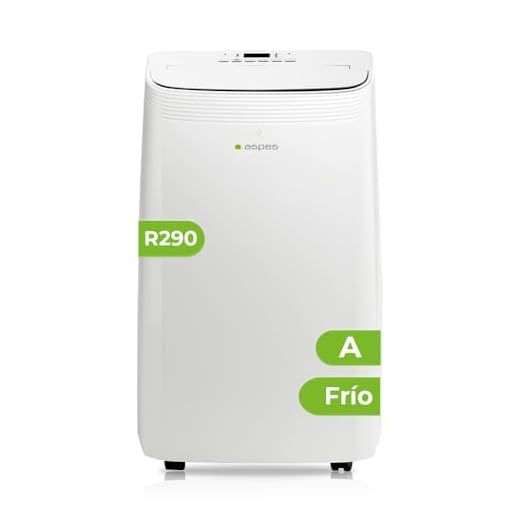 Aspes Aire Acondicionado Portátil, 12000 BTU. AAAP1200F. Solo frío, Display LED manual, Temporizador, Mando a Distancia, Kit instalación ventana incluido, Clasificación Energética A