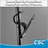 Clip Strip 1 Pack Metal Merchandising, 12 Heavy Duty Clips Display Chips, Snacks, Candy, Impulse Items in Retail Stores, Concession Stands, Party, Events, 31" L, Black Corp. - Image 3