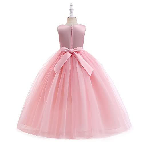 Vestido de bautizo junior y ropa de dama de honor infantil en color oro 3