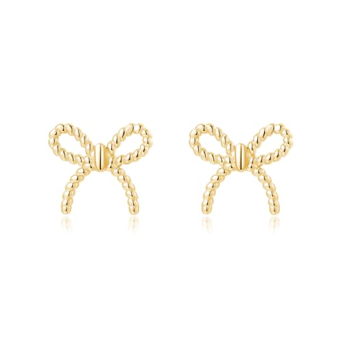Pendientes de lazo plata 925 el regalo de comunión y cumpleaños perfecto