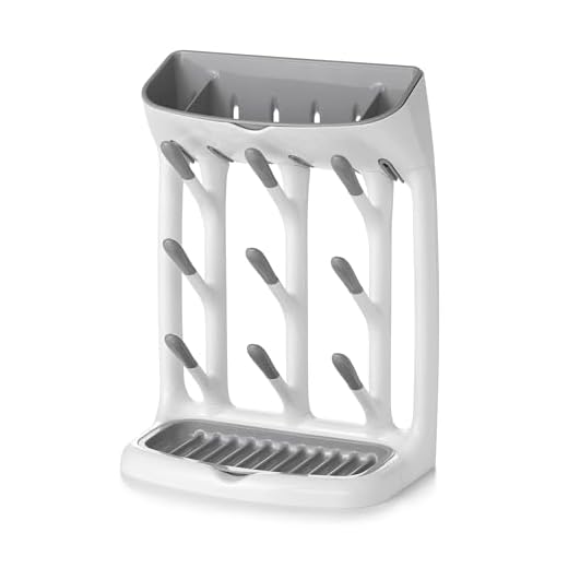 15+ Creative Baby Bottle Organization Ideas for a Clutter-Free Space 5 OXO Tot Space-Saving Bottle Drying Rack, Baby Bottle Organizer for Countertop