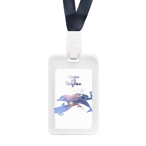 Étui cartes d'identité transparent dauphins protection rigide