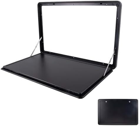 Premium Wall-Mounted RV Folding Picnic Table - Lockable Aluminum Alloy Outdoor Campervan Table, Space-Saving Design, 60x45cm (24x18in), Ideal for Camping & Picnics
