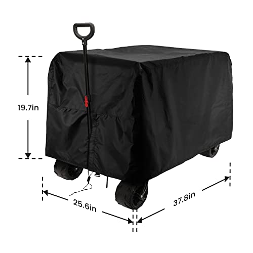 Ritpin Cover For Folding Utility Wagon Cart, 420D Heavy Duty Outdoor Collapsible Garden Wagon Cart Cover, Waterproof Dustproof Uv Resistant #TOP1