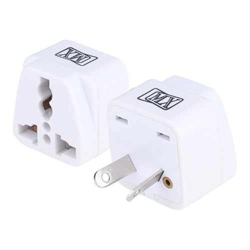 Image of MX India to Australia Travel Adapter Pack of 2 - Universal Converter Plug Type I with 3‑Pin Cross Pins for Australia New Zealand China - 250 V 10 A