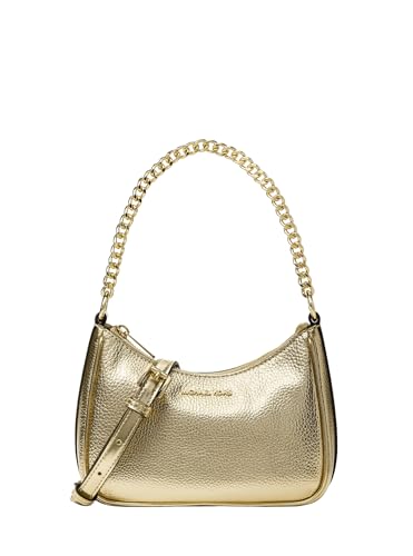 Michael Kors Jet Set Travel Extra-Small Metallic Convertible Crossbody Pale Gold