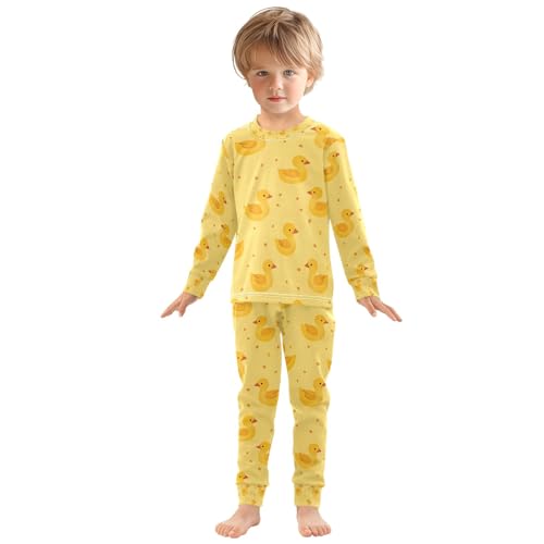 senya Yellow Duck Cute P Pajamas Set Long Sleeve Soft Cotton Sleepwear 2 Piece3