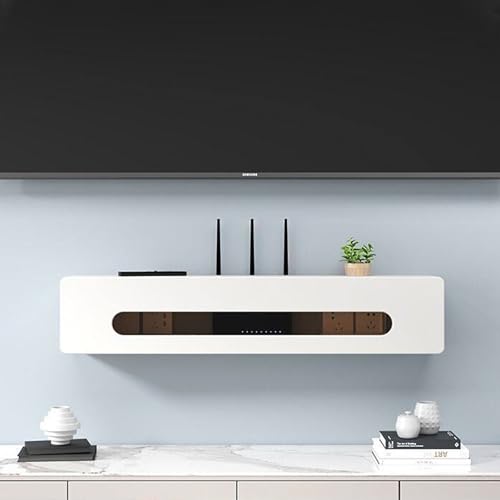 Caja de almacenamiento para enrutador de pared, organizador decorativo de pared para ocultar routers WiFi, tomas de corriente y dispositivos de red, ideal para sala de estar y oficina