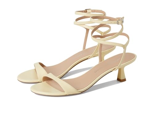 Escarpins Nudist Wrap 50 Stuart Weitzman mousseline citron taille 35.5 pour mariage et cocktail d'été
