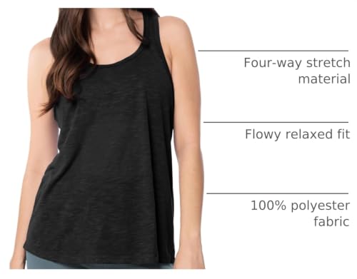 Image of Sexy Basics Women's Everyday Flowy Burnout Slub Racer Back Tanks | Active Workout Tops | Multi Packs & Colors