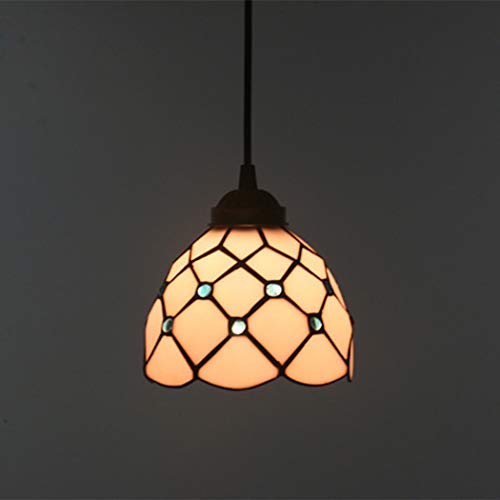Lustre suspendu Tiffany en métal et verre luminaire intérieur