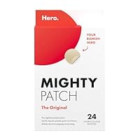 Hero Mighty Patch Original - Wake Up to Clearer Looking Skin - Shrink the Look of Whiteheads Overnight - Suitable for Sensitive Skin - Medical Grade Hydrocolloid, 24 Pimple Patches