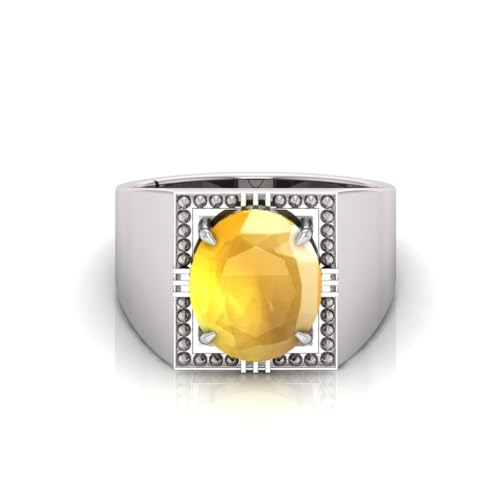 Bague saphir jaune non chauffé argent pour illuminer votre style - 3