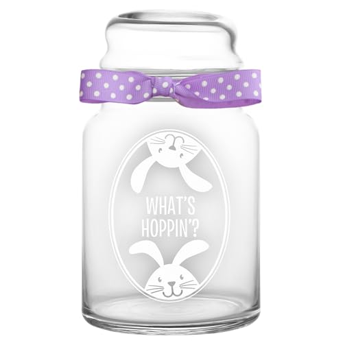 Let's Make Memories Personalized Candy Jar - Easter Friends Candy Jar w/Airtight Lid - Holds 31 oz. - Bunnies