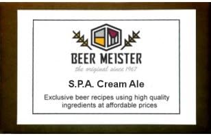 S.P.A Cream Ale, Beer Extract Kits-Light Ales