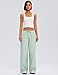 LOMON Pajama Pants Women Spring Summer 2026 Striped Clothes Wide Leg Pj Lounge Boxer Bottoms Palazzo Flowy Comfy Low Rise Trousers (Green Strips, L)