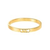 Michael Kors Women's Premium MK Statement Link 14K Gold-Plated Empire Link Bangle Bracelet, MKJ828700710