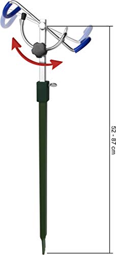 Foto von Storfisk fishing & more Stabiler und Winkelverstellbarer Rutenhalter aus Metall einzeln oder als 2er Set, Stück:1 Stück
