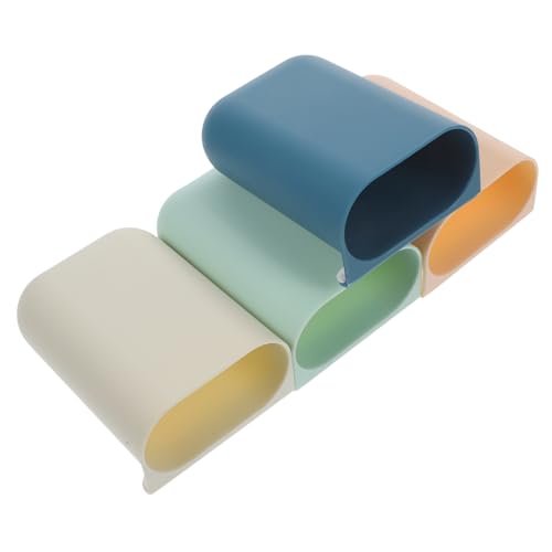 Uonlytech 4Pcs Hanging Storage Buckets Rolling Cart Accessories Waste Containers for Desk Multi Functional Organizers for Home Office