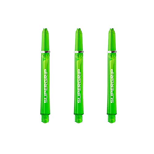 Harrows Supergrip Tweenie Dart Shafts, Polycarbonate Stems, Machined Rings, Green (3 Sets) #TOP10