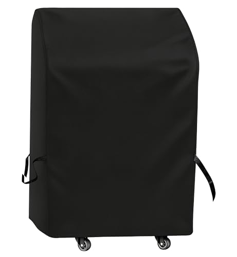 i COVER Grill Cover 30in BBQ Grill Cover for Outdoor Grill Waterproof BBQ Covers for Two Burner Small Vertical Smoker Small Barbecue Cover for Grills with Collapsed Side Tables