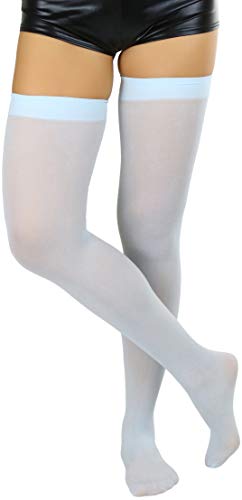 Image of ToBeInStyle Women's Nylon Thigh High Schoolgirl Opaque Stockings
