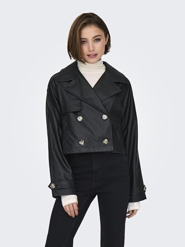 Veste en cuir synthétique souple ONLY contre le vent de mi-saison