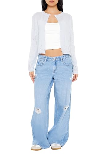 Forever 21 Women's Eyelet Cardigan Sweater2