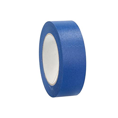 PackagingSuppliesByMail PSBM Blue Painters Tape, 8 Rolls, 5.7 Mil Thick, 1.5 Inch Wide, 60 Yards Per Roll, Total 480 Yards, for Multi-Purpose Uses, Labeling, Repairs, Safe Wall Painting & Decorating