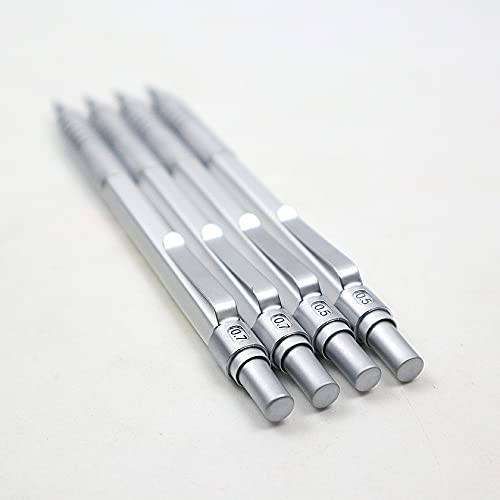 2er-Pack Druckbleistifte aus Vollmetall, 0,5 mm, für professionelles Malen und Schreiben, Schulbedarf, inklusive 2 Nachfüllminen (2 Stück)