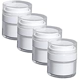 HONMEET 4 Piezas Botes Dosificadores con Bomba de Aire al Vacío Envases Cosméticos Resistentes para Cremas Faciales Lociones y Maquillaje Contenedores Portátiles para Viaje